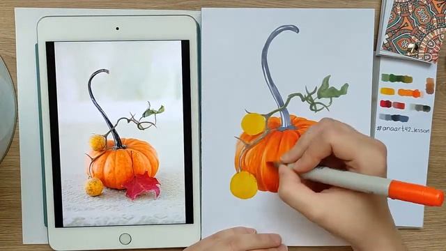 Pumpkin speedpaint with brush markers смотреть онлайн