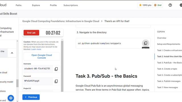 Google Cloud Pub/Sub: Qwik Start - Python | Infrastructure in Google Cloud | #qwiklab смотреть онлайн