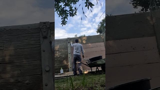 Делаем оформление забора артбетоном смотреть онлайн