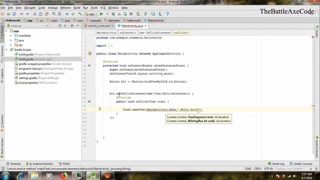 Android Studio Tutorial - Display a Hello World смотреть онлайн