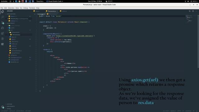 Using Axios with React - Consume Rest API | React Tutorial смотреть онлайн
