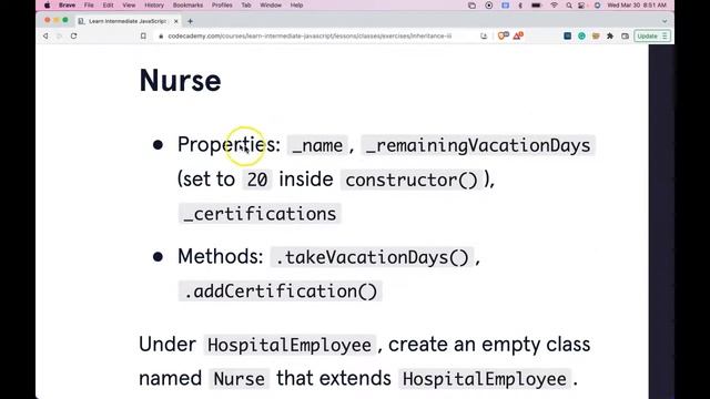 Inherit from a Parent Class, Super and Extends Keyword in JavaScript Codecademy's, Inheritance III смотреть онлайн