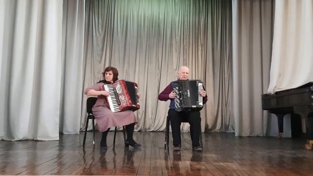 Дуэт Марина Ушакова и Виктор Куратов. А. де Лазаро. Полька "Малышка" ДМШ № 12 г.Ленинск-Кузнецкий. смотреть онлайн