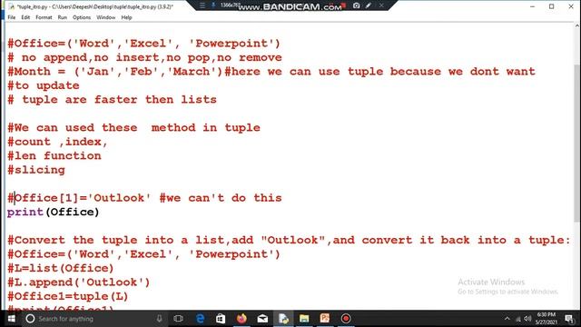 Introduction tuple data structure in Python смотреть онлайн