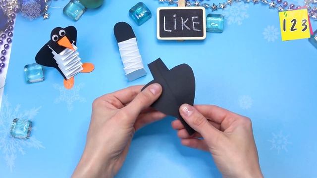 DIY christmas How to make paper penguin Easy paper crafts смотреть онлайн