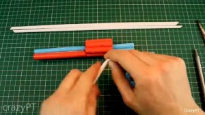 Как сделать пистолет из бумаги стреляет