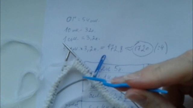 Шапка спицами с отворотной резинкой смотреть онлайн
