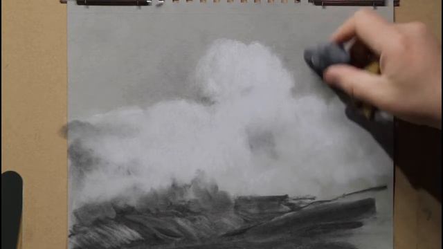 DRAW CLOUDS WITH CHARCOAL смотреть онлайн