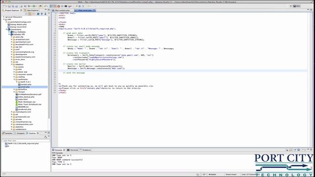 How to use Swiftmailer - Contact form - Gmail - SMTP relay - PART 1 смотреть онлайн