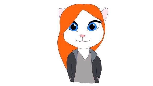 How To Draw My Talking Angela (My Talking Tom) Easy Step By Step Drawing Kitty, Cat My Tal