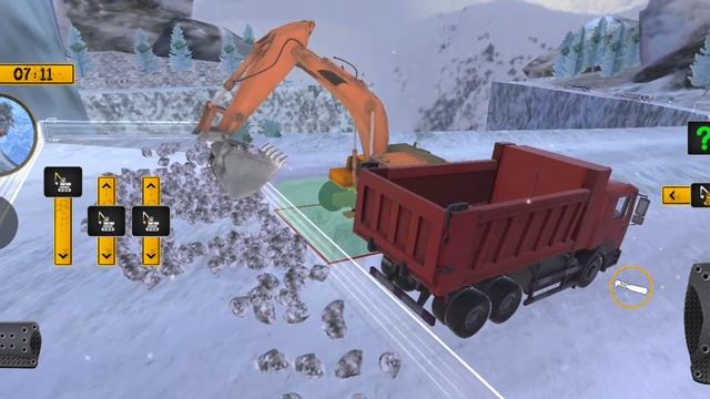 Tunnel Construction - Snow Offroad Construction Excavator - Android Gameplay смотреть онлайн