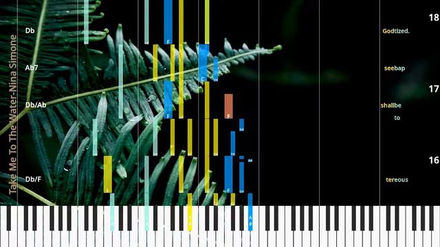 🎹Take Me To The Water, Chord & Lyrics, Nina Simone, Synthesia Piano смотреть онлайн