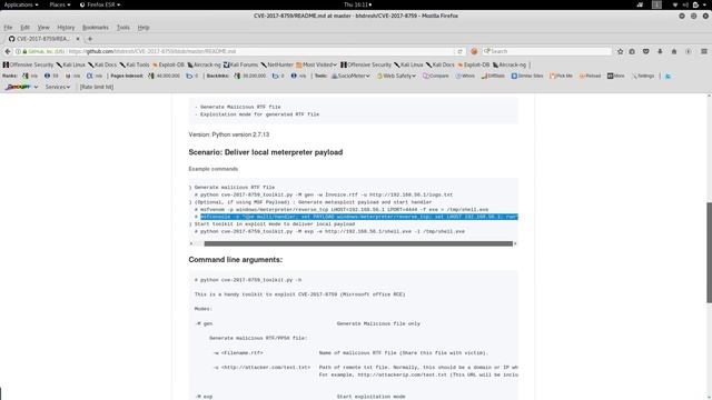 Exploit toolkit CVE-2017-8759 - v1.0 (Microsoft .NET Framework RCE) смотреть онлайн