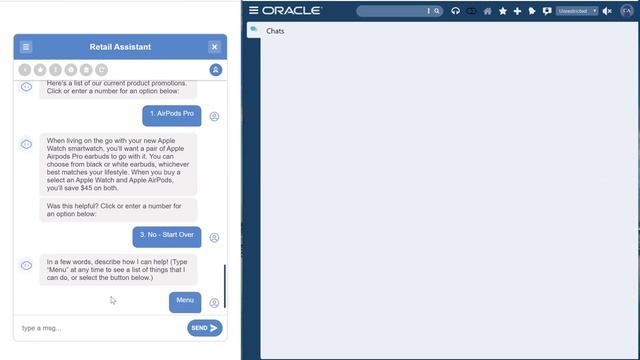 Demo: Oracle Digital Assistant for Customer Service with hand off to Service Cloud Live Agent смотреть онлайн