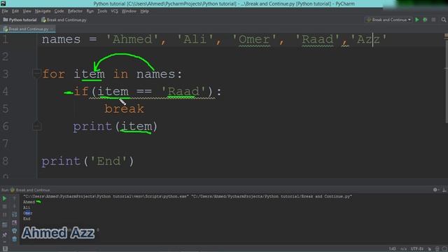 Python tutorial Loop for use Break and Continue смотреть онлайн