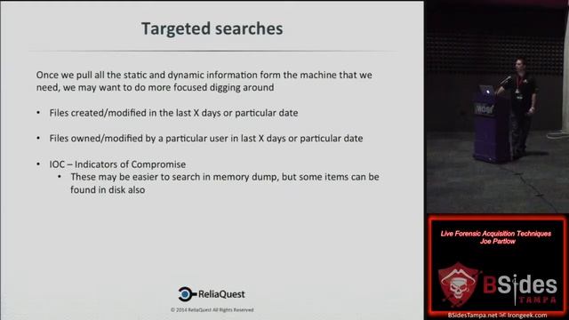 Cyber Security: Live Forensic Acquisition Techniques - BSides Tampa '15 смотреть онлайн