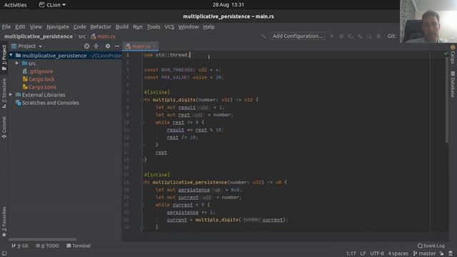 Кодим на RUST! Мультипликативная стойкость числа. смотреть онлайн