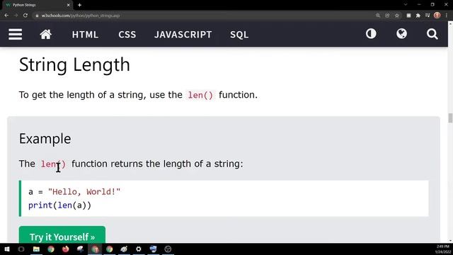 W3schools Python Strings смотреть онлайн