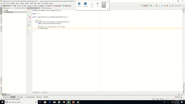 Android Studio - Creating a TextView in JAVA (Unedited) смотреть онлайн