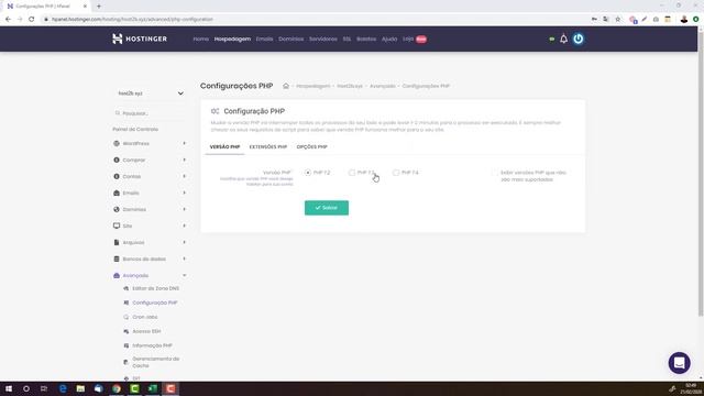 Como alterar a versão PHP na Hostinger смотреть онлайн