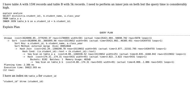 How to optimize inner join query on one large table and one small table? (2 Solutions!!) смотреть онлайн