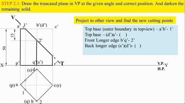 #Sectionofsolids | Square Prism | Base cut | P.No1 | Tamil | Engineering Graphics #Pravinkumar смотреть онлайн
