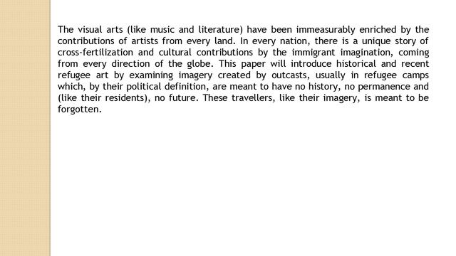 Uprooted in Art Contemporary Considerations of Refugee Art IJSSP 2, 2 ,101 111 смотреть онлайн