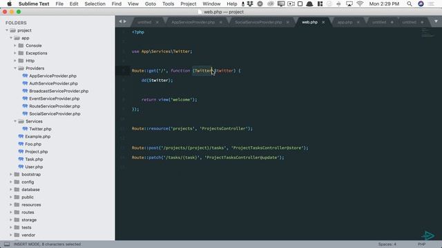 Laravel 5.7 Episode 22 Core Concepts Service смотреть онлайн