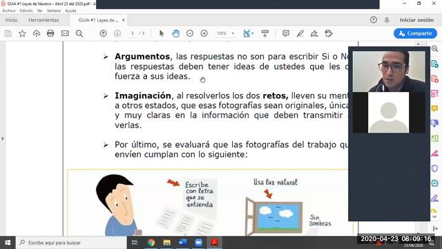 ZOOM #1 - Grado 10° - Física 1ra Ley de Newton (23 de Abril) смотреть онлайн