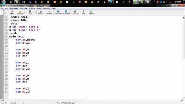 13. Convert upper case to lower case letter using Assembly Language Programming | Bangla Tutorial смотреть онлайн