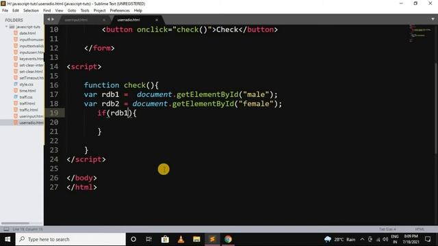 form validation radio button in javascript || Javascript tutorial for beginners - 35 смотреть онлайн