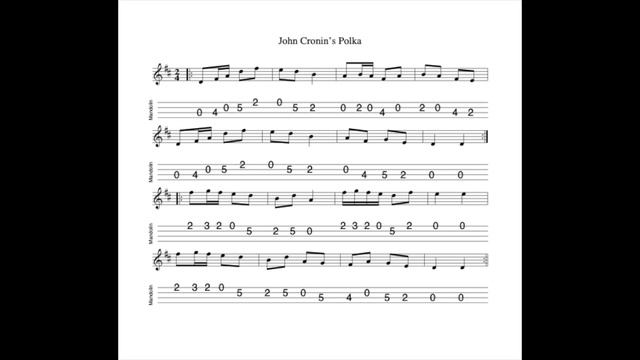 John Cronin's Polka REVISITED - in D Major; tabbed for mandolin and played by Aidan Crossey смотреть онлайн
