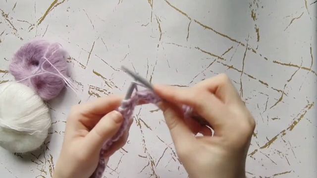 Шапка спицами из мохера. смотреть онлайн