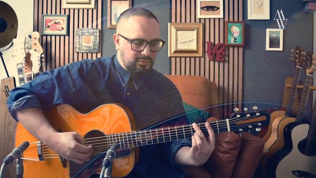 Archtop Acoustic Guitar with a Flat back! BLIND GUITARS B51-A смотреть онлайн