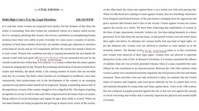 Class - 3 || Delhi High Court P. A || Legal Dictation @100-110WPM || (FEMALE VOICE) смотреть онлайн