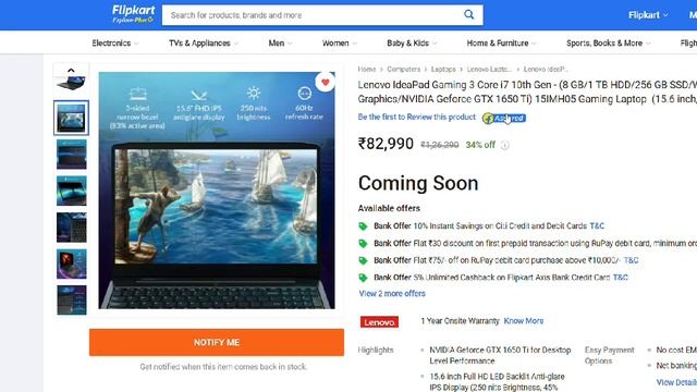 Lenovo IdeaPad Gaming 3 Core i5 10th Gen (gaming laptop) смотреть онлайн