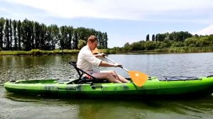 Каяк KL-35 KRAKEN на педальном приводе  обзор на воде