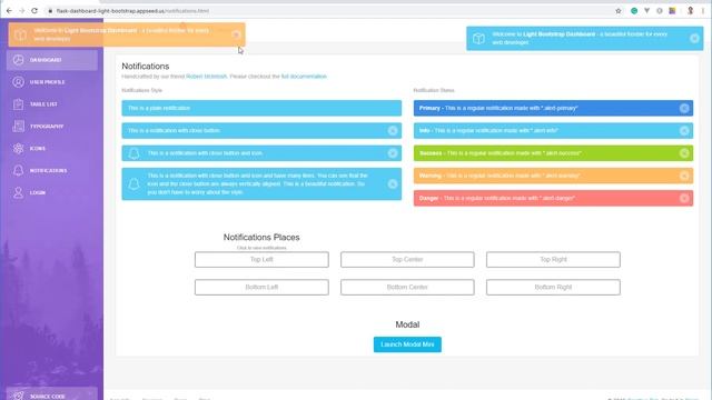 Flask Dashboard Light - Open-Source Admin Panel | Admin-Dashboards.com смотреть онлайн