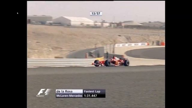 Record Lap of Pedro de la Rosa 2005 Bahrain GP смотреть онлайн