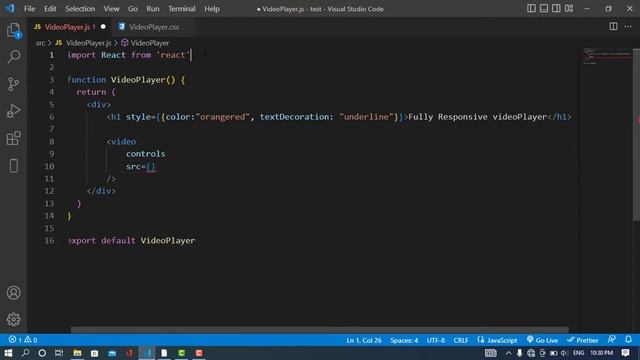 Responsive Video Player in React JS смотреть онлайн