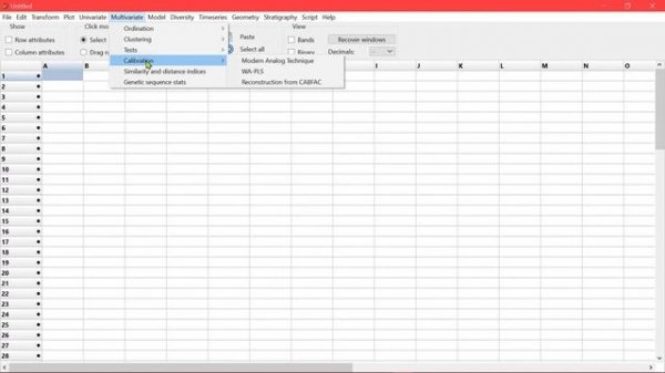 PAST Lesson 1: How to start using PAleontological STatistics and use the descriptive statistics