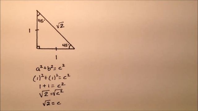The Exact Values for Sine, Cosine, and Tangent of 45 Degrees смотреть онлайн