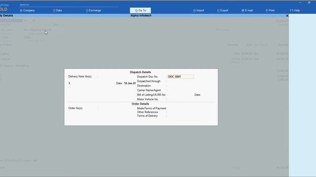 Tally Add On : Print Despatch Details & Order No in Sales Register in Tally Prime Software смотреть онлайн