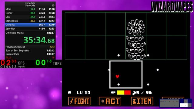 Undertale Genocide Speedrun in 1h10m52.69s смотреть онлайн