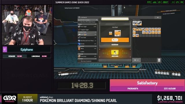 Satisfactory by Epiphane in 22:38 - Summer Games Done Quick 2022 смотреть онлайн