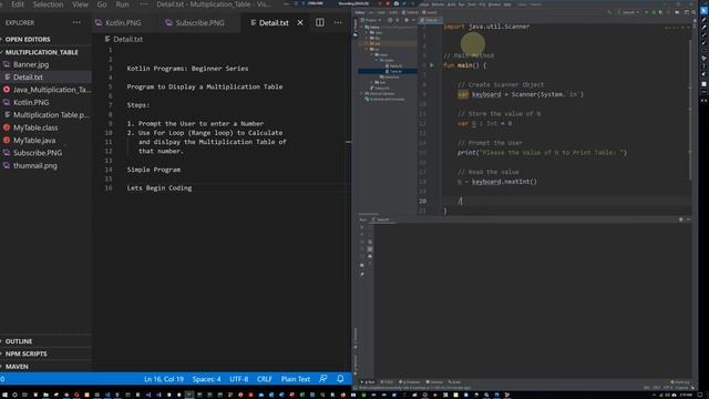 Kotlin Multiplication Table смотреть онлайн