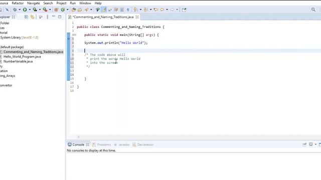 Java101 Tutorials for Complete Beginners- Commenting & Naming Traditions, Tutorial 4 смотреть онлайн