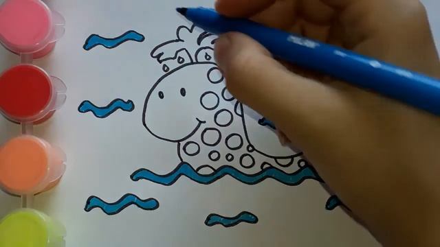 Учим ребенка рисовать кита. Как просто и быстро нарисовать китенка. Легкие Рисунки. смотреть онлайн