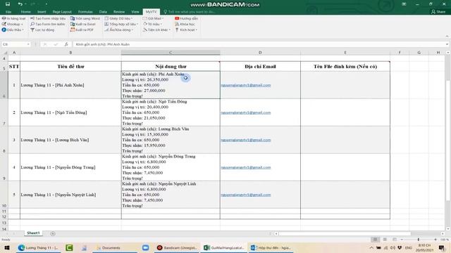 Gửi Mail hàng loạt từ Excel bằng Outlook смотреть онлайн