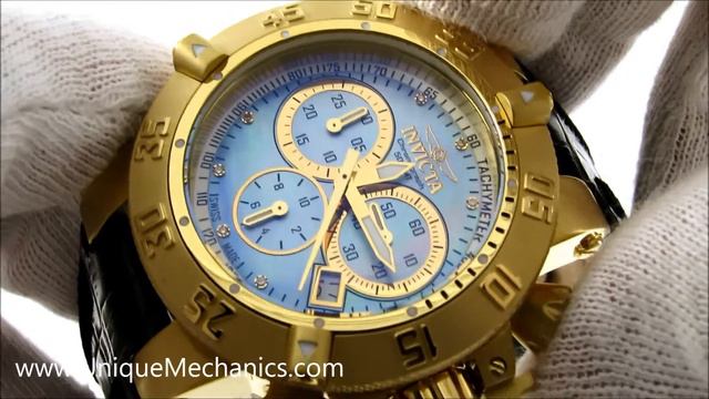 Invicta 80531 Subaqua Noma Gold Plated Mother of Pearl Women's Watch смотреть онлайн